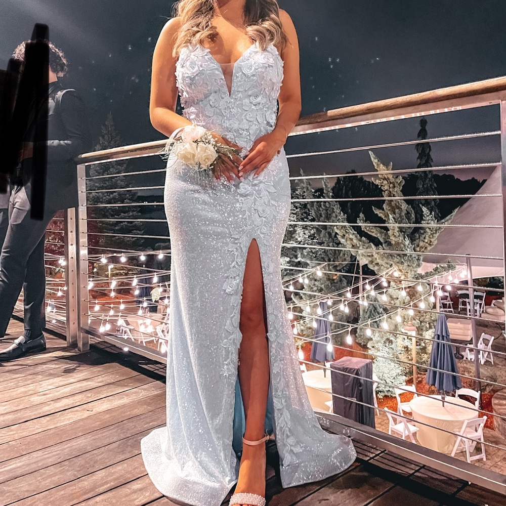 Jovani Light Blue Prom Dress